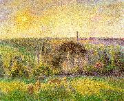 Camille Pissaro Countryside and Eragny Church and Farm oil on canvas